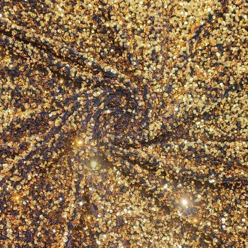 Shidao sequined women stage dress brown lace embroidery fabrics