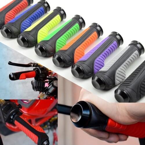 Universal Rubber 22mm 7/8" 24mm Handle Bar Hand Grips For Honda Suzuki For Pit Dirt Bike Motocross Motorcycle Scooter Cafe Racer