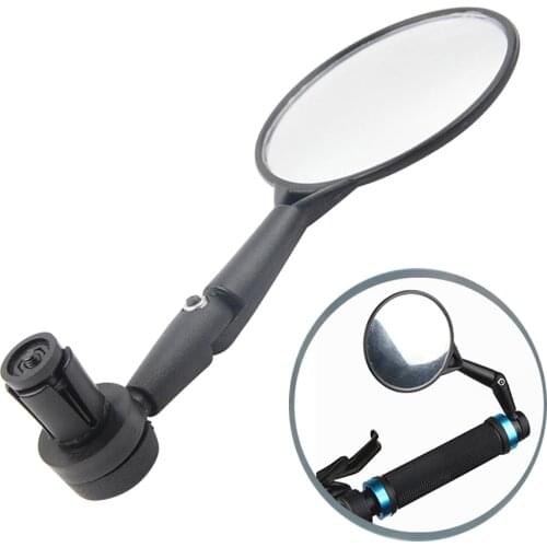 1pcs 360 Rotating Bicycle Handlebar End Mirrors Durable Bike Sight Reflector Rear Mirrors Left Right Cycling Accessories