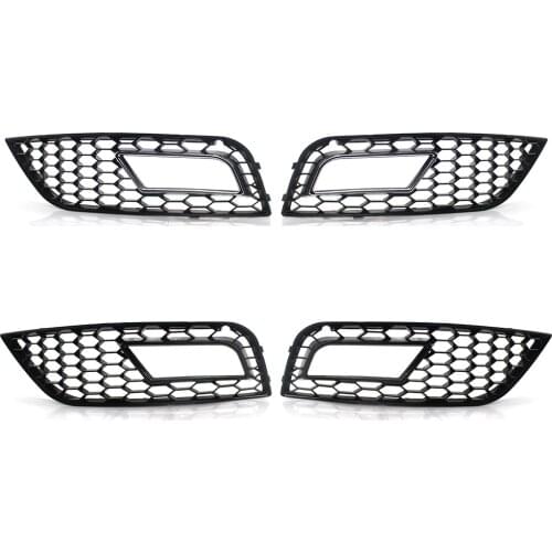 1 Pair Front Bumper Grill Mesh for Audi A4L A4 Quattro B9 2013-2015 Left Right Modern Style Front Bumper Grill Car Styling Hot