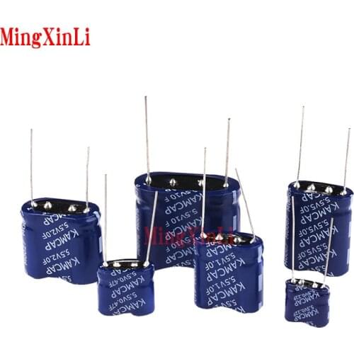 1pcs super capacitor farad capacitor combination type 5.5V 0.1F 0.22F 0.33F 0.47F 1F 1.5F 2F 4F 5F 10F