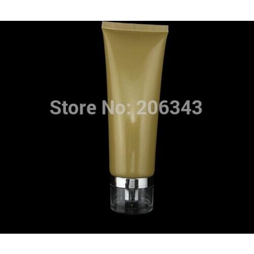 100ml gold soft tube or mildy wash tube or butter or handcream tube with acrylid silver lid
