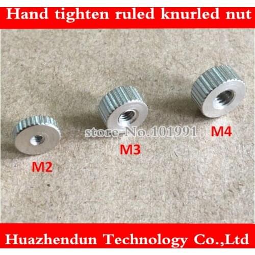 100pcs/lot M2 M3 M4 hand screw nut straight knurling nut computer CPU water cooling radiator fan buckle screw cap
