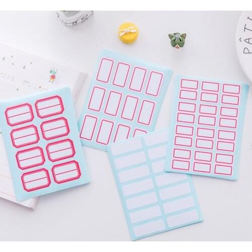 1000sets/lot Post Stickers Note White Label Blank Self Adhesive Sticky Tags Craft Stickers 12 Sheets/set