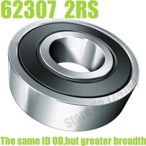2PCS Free Shipping Excavator bearing 62307 2RS 62307-2RS 35*80*31mm 35x80x31mm Double Shielded Deep Ball Bearings Large breadth