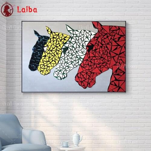 5 d diamond mosaic Abstract art, colorful horse head For Living Room Home Decor diamond Painting embroidery mosaic