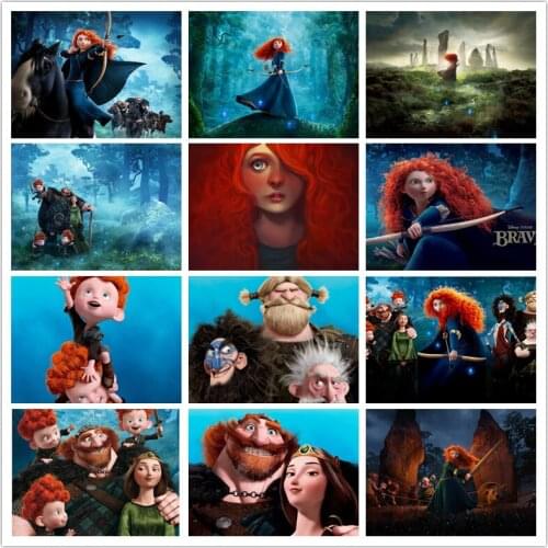 New Disney 5D DIY Diamond Painting "Brave Legend" Cartoon Princess Merida Brand New Rhinestone Decorative Painting
