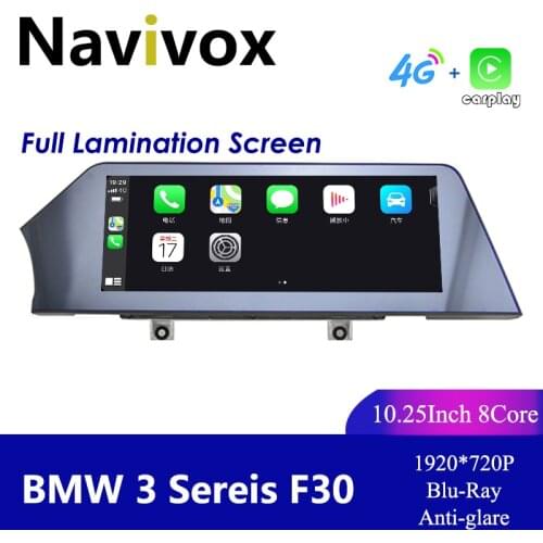 Navivox 8Core Car Android Monitor Auto Radio For BMW 3/4 Series F30-F34 F36 2013-2017 NBT Blu-Ray 1920*720P Screen GPS Bluetooth