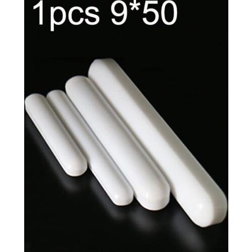 C9x50mm 1pcs PTFE Magnetic Stirrer Mixer Stir Bars PTFE Stirring Bars WhiteSpin Bars Without Pivot Ring