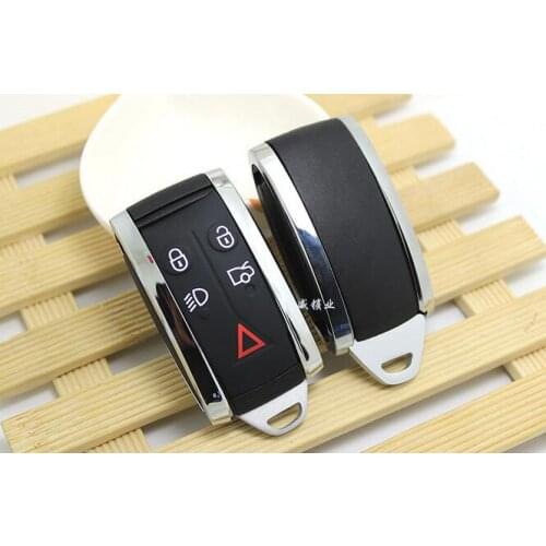 Keyless Entry Smart Remote Key Shell Case For Jaguar XF XK XKR 5 Button With Insert Uncut Blade Car Alarm Housing Fob Key Cover