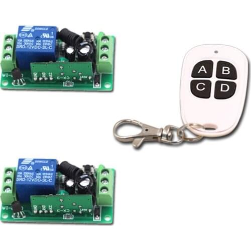 DC 24V 1CH 10A Wireless Remote Control Switch RF Remote Controller Receiver 9V 12V Remote Switch System Transmitter 315/433MHZ