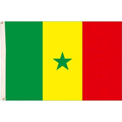 Senegal flag 3ft*5ft 90*150cm bandera polyester Flying for 2018 world cup