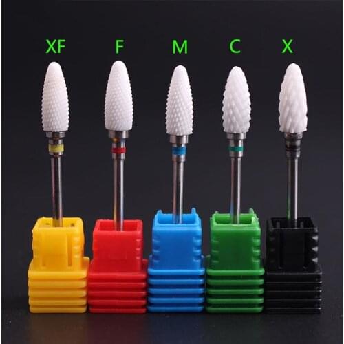 Ceramic Grinding Head Nail Art Drill Bit Polish Cuticle Manicure Machine Cutter