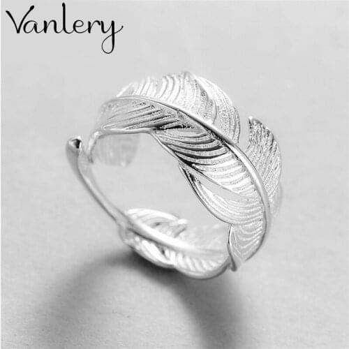 Personality Exaggerated Gothic Feather Rings For Women Charm Engagement Jewelry Girls Open Finger Knuckle Rings