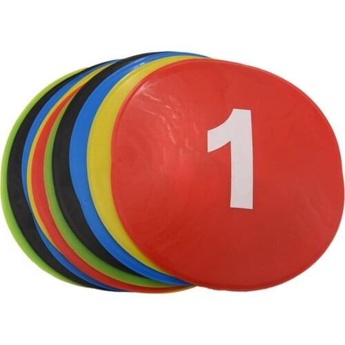 10 Pack Numbered Spot Markers Flat Basketball Training Markers Speed Agility Training Tool For Basketball Soccer Drills