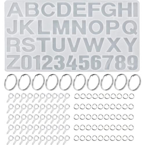 A SET epoxy resin mold alphabet letter numbers silicone mould Kit Jewelry Casting Tools for epoxy Jewelry Making Supplies DIY