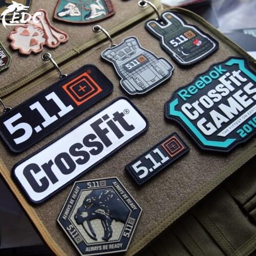 CrossFit 5.11 Military PVC Tactical Patches Embroidery Emblem Applique Iron On DIY Stickes For Clothes Hat Backpack Accessories