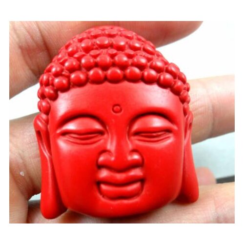 Natural stone Quartz crystal Cinnabar Buddha head pendant nfor diy jewelry making Necklace Accessories S21