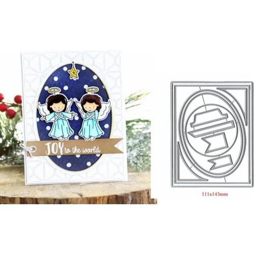 Card Front Frame Tags Shape Metal Cutting Dies For Scrapbooking Paper Card Crafts Album Embossing Decoration Model