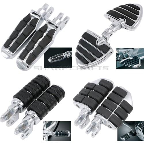 Driver Rider Foot Pegs FootRests For YAMAHA Dragstar V-Star XVS650 DS650 XVS1100 DS1100 V-Max Virage XV750 XV1100 Stryker Bolt