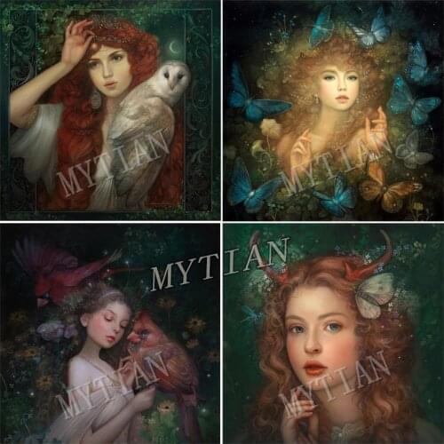 Full square/round 5D DIY diamond painting fantasy beauty girl fairy Embroidery Pattern cross stitch kit mosaic home decor gifts