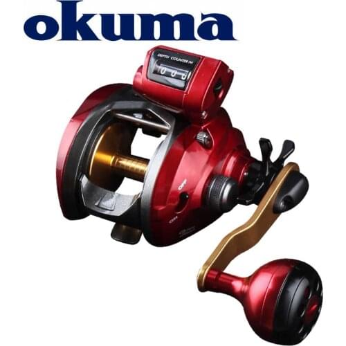 OKUMA Linecounters Fishing Reel RED EDGE/BLUE EDGE DT MA-15DT-T Multirolle Sea Baitcasting Reel Line Counter Reels