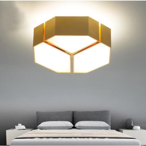Modern minimalist living room bedroom ceiling lamp Nordic creative personality designer model room gold led lamps