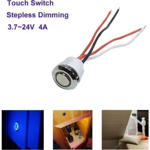 Led Dimmer 12v Touch Switches Stepless Dimmable Brightness Controller For LED Strip Light DC 5V -24V Light Dimmer Button Control