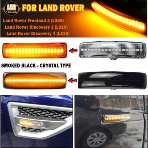 For Land Rover Rover Sport L320 LR2 Freeland 2 L359 LR3 Discovery LED Dynamic Blinker Side Mirror Marker Turn Signal Light Lamp