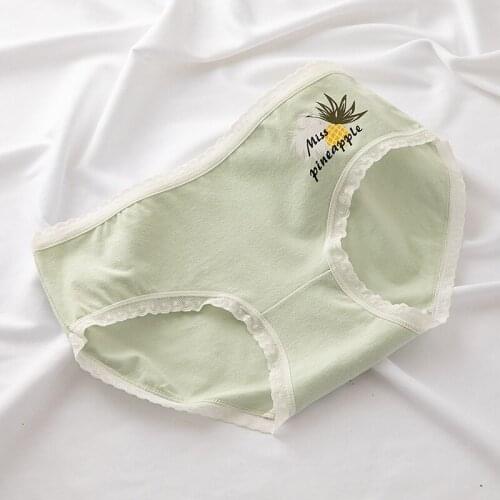Comfortable Woman Panties Cute Breathable Soft Lingerie Female Cotton Briefs Panty Mid-waist Womens Underpants New Underwear