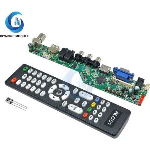 Upgraded LCD Controller TV Motherboard Digital Signal VGA HDMI-compatible AV TV USB Interface Driver Module with Remote Control