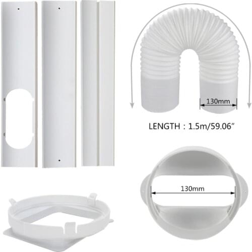 Universal Window Adaptor Tube Connector Kit, Window Seal Exhaust Hose Interface for Portable Air Conditioner 130mm N0PF