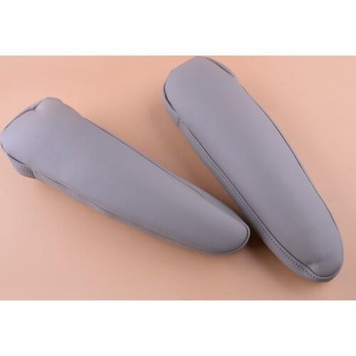 1Pair Car PU Leather Front Seat Armrest Cover Protector Fit For Toyota Sienna 2011 2012 2013 2014 2015 2016 2017 2018 Gray