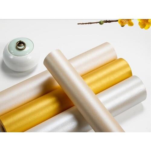 1Roll Long roll of colored gold mud silver cooked Xuan gold long roll Cloth Grain rice paper