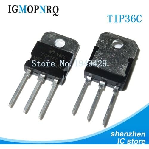10PCS TIP36C TIP36 25A 100V TO-3P Power amplifier tube IC