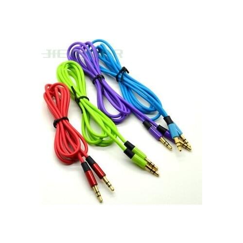 1000pcs/lot 1.2m 3.5mm Audio Cable Cord Car Aux Extension Cable 120cm for Mp3 for Phone Colorful