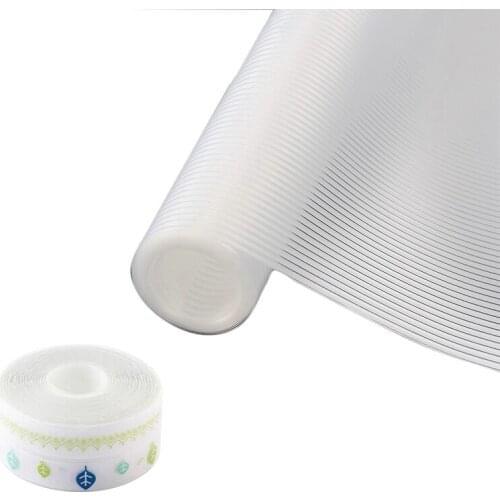 1x Waterproof Tape Anti-Mildew Tape Cute Self Tape & 3x Eva Shelf Liner,Refrigerator Liner Drawer Liner Cabinet Mat