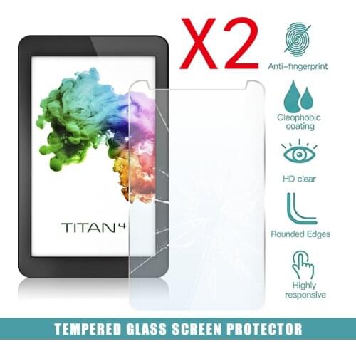 2Pcs Tablet Tempered Glass Screen Protector Cover for HipStreet Titan 4 7 Inch Anti-Scratch Breakage HD Tempered Film