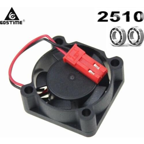 20 Pieces LOT Gdstime 2510B 25MM 25mm x 25mm x 10mm JST Connector DC 12V Ball Bearing Mini Computer Brushless Cooling Cooler Fan