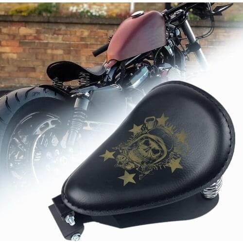 3 inch PU Motorcycle Sportster Chopper Bobber Custom SOLO Spring Bracket Seat Motorbike Scooter e-bike solo seat