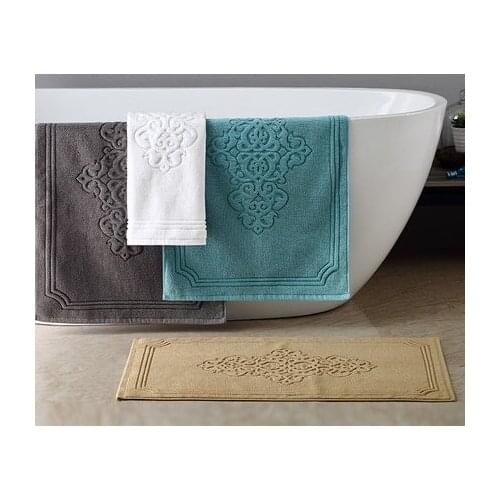 50*80cm 100% Cotton Hotel Flool Towel Mat Bathroom Towels Absorbent Non-slip Carpets Step Foot Pad Kitchen Rugs