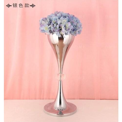 66cm Tall Silver Table Centerpiece metal flower stand Wedding Props