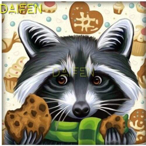 DIY 3D Diamond painting Full Round Diamond mosaic Full Square Diamond embroidery Cross stitch Raccoon mouse ear cake ice cream