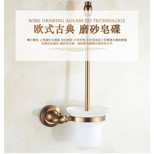 Free shipping Aluminum toilet brusher with antique toilet brush holder and antique bathroom toilet brusher