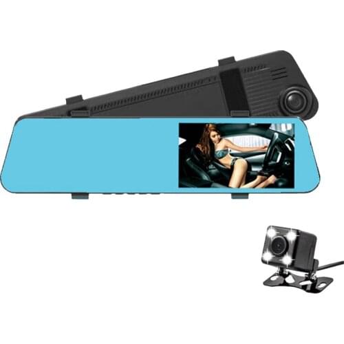 Novel-4.5In 1080 HD P Car DVR Dash Camera Rear View Dual Lens HD Night Vision Reversing Recorder Auto Parts