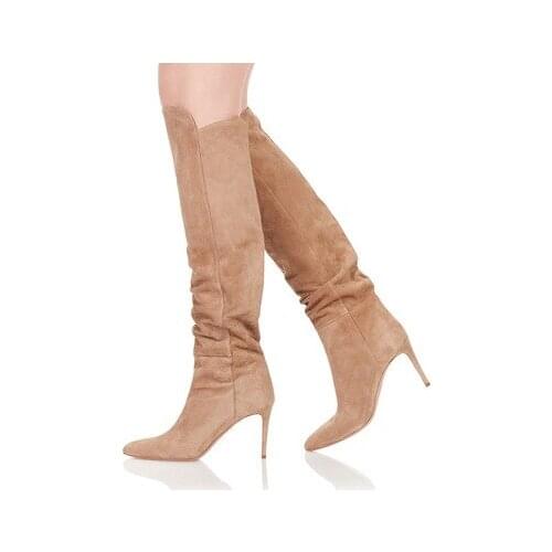 Sexy Stiletto High Heels Over The Knee Boots Women Stretch Thigh High Boots Ladies Spring Autumn Long Boots Shoes Cuissardes