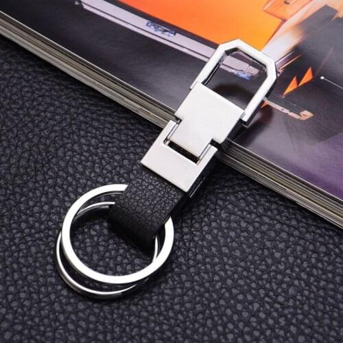 Men Women New Fashion Waist Hanging Keyring Metal Key Chain PU Leather Car Key Organizer Gift Pendant Keyfob Keychain