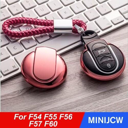 Car Key Case Cover Shell Protector Keychain For Mini Cooper One S JCW Clubman F54 F55 F56 F57 F60 Countryman Accessories