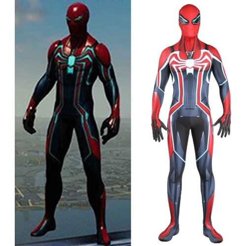 PS4 Velocity Costume Cosplay Spandx 3D Print PS4 Superhero Cosplay Halloween Costume Zentai Bodysuit Adult