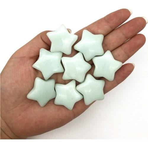 Beautiful 1/2PC Natural Amazonite Stone Star Shaped Healing Chakra Polished Home Decor Natural Quartz Crystals